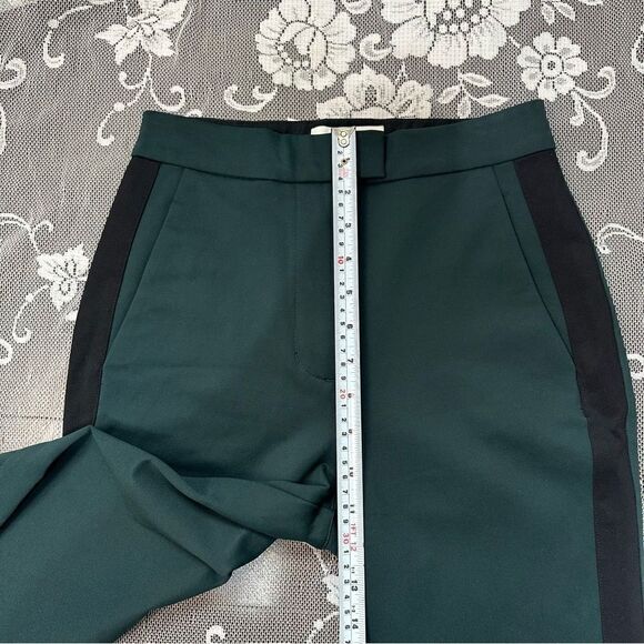 Aritzia Babaton 1-01 Thora Green Side Striped Zip Ankle High Rise Trousers Sz 0 - Picture 14 of 16